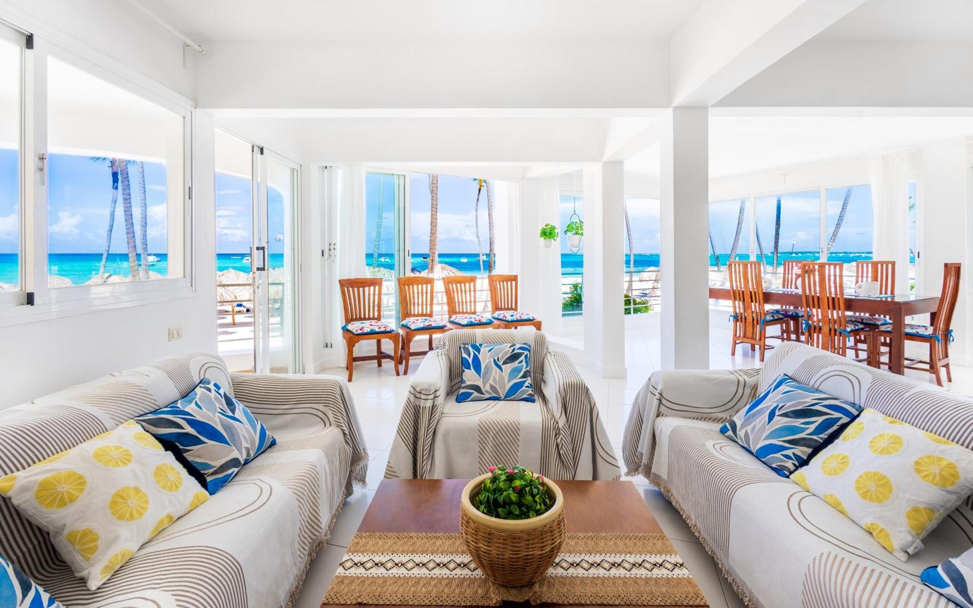 Prime Ocean View Punta Cana Apartments - 3-Bedroom Getaway With Private Terrace On Bavaro Beach المظهر الخارجي الصورة